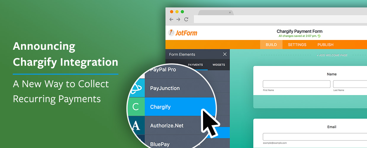chargify and jotform